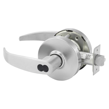 Sargent Grade 1 Entrance/Office Cylindrical Lock, P Lever, L Rose, SFIC Disposable Construction Core, Satin 70-10XG05 LP 26D